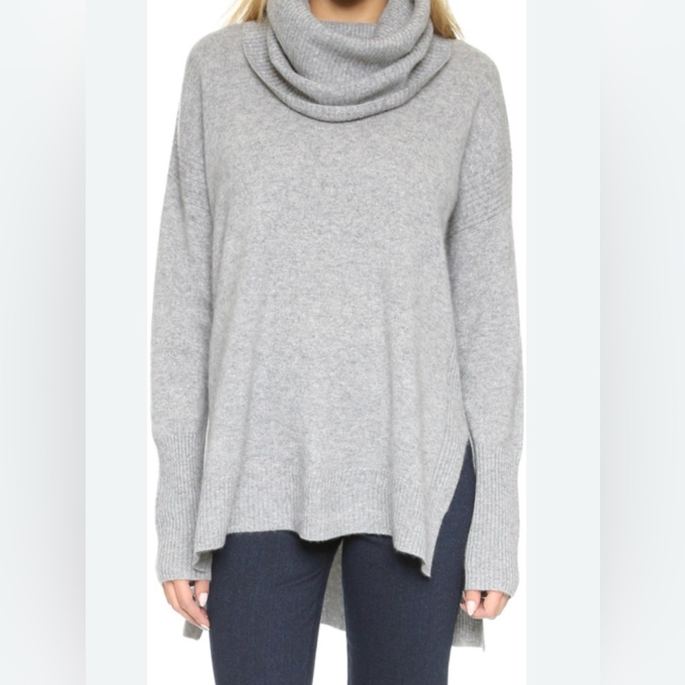 Diane Von Furstenberg DVF Women Medium Gray Ahiga Slim 2 100% Cashmere Sweater